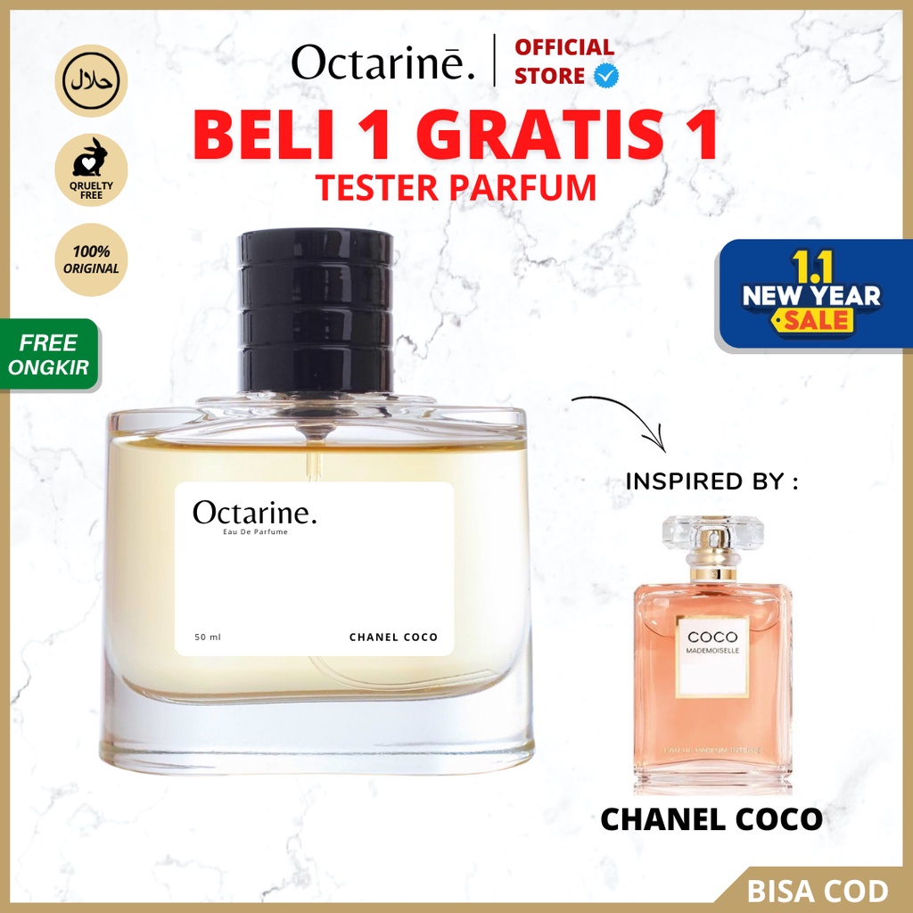 Octarine - Parfum Wanita Pria Tahan Lama Aroma Lembut, Fresh, dan Elegan Inspired By CHNL COCO | Parfume Perfume Farfum Minyak Wangi Cewek Cowok Murah Original