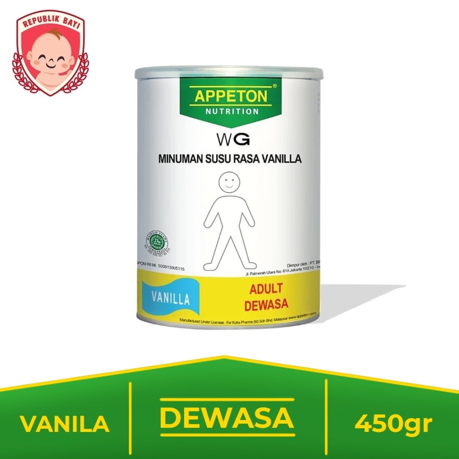 

Appeton Weight Gain Adult Vanilla Vanila 450gr 450 gr MURAH GRATIS PACKING BUBBLE DUS