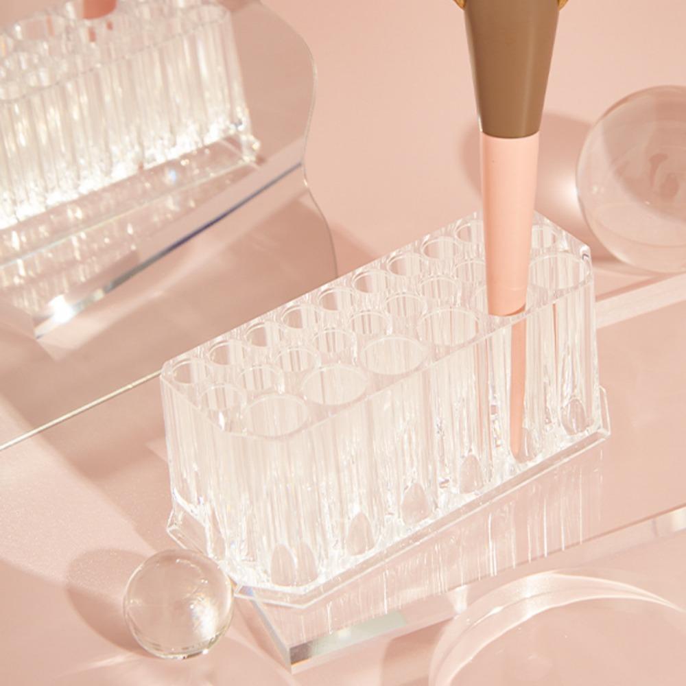 R-FLOWER Brushes Shelf Clear Eyeliner 26slot Tempat Pensil