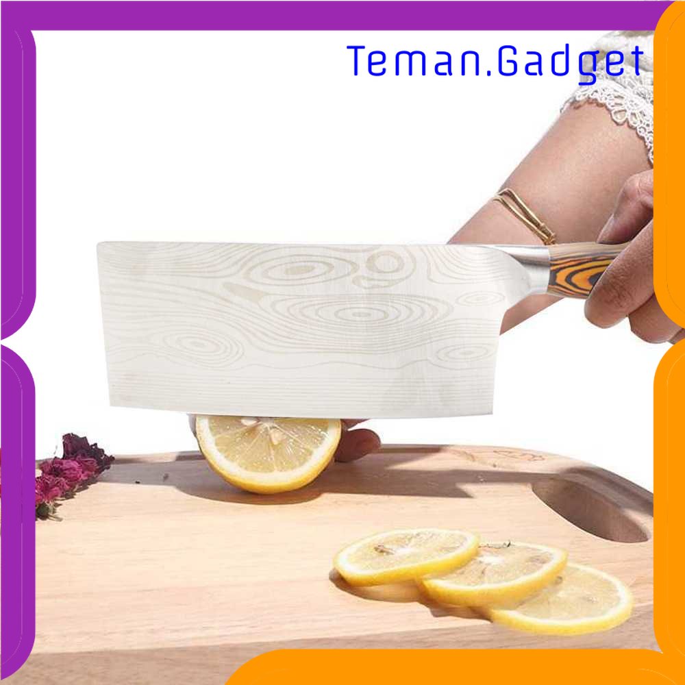 TD - DPR KOBACHI Pisau Dapur Chef Damascus Pattern Cleaver Knife 7 Inch - DMC4