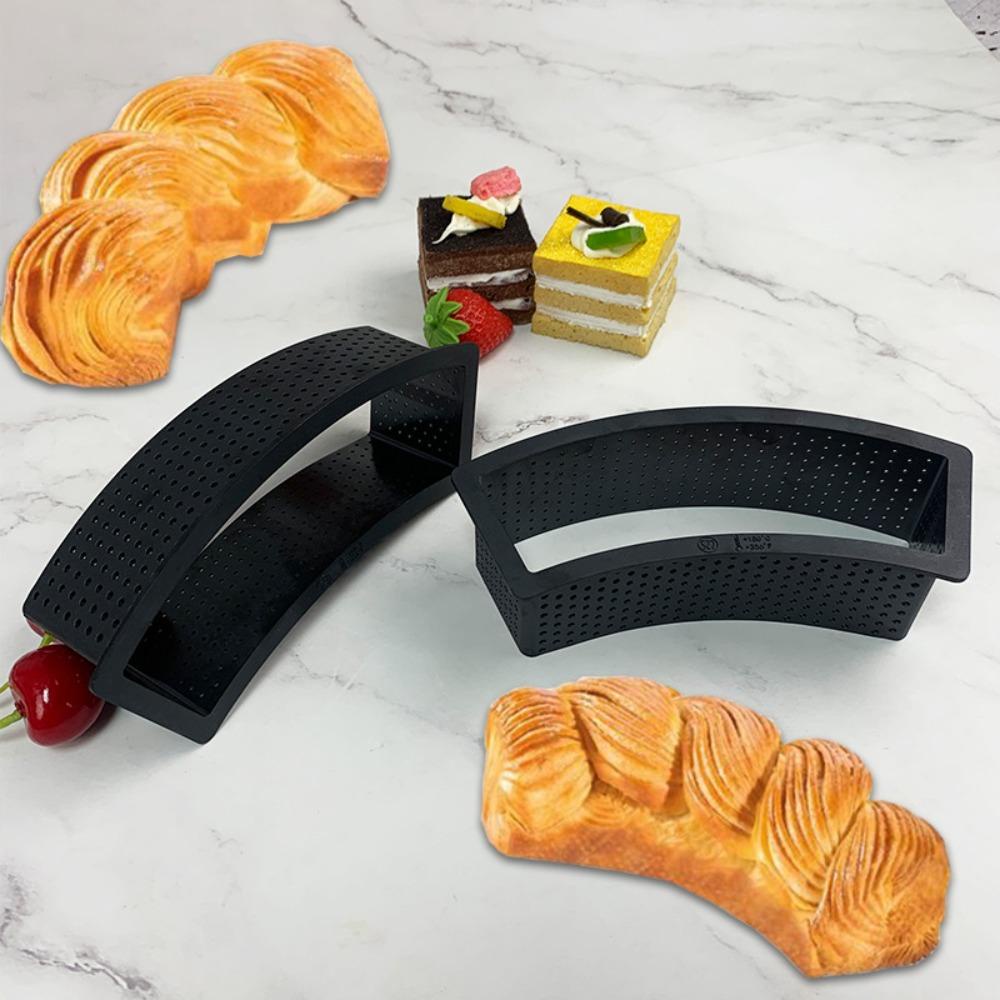 R-FLOWER Cheese Bagels Mold Alat Dekorasi Tart Ring Plastik French Dessert Mousse Tartlet Molds