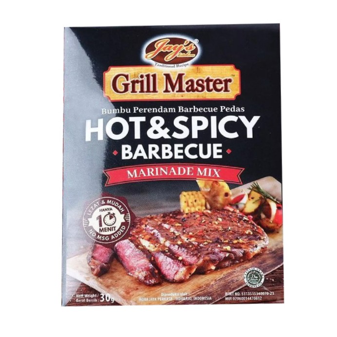 

Jay's Hot&Spicy Barbecue Marinade / Bumbu Perendam Barbecue 30 Gr