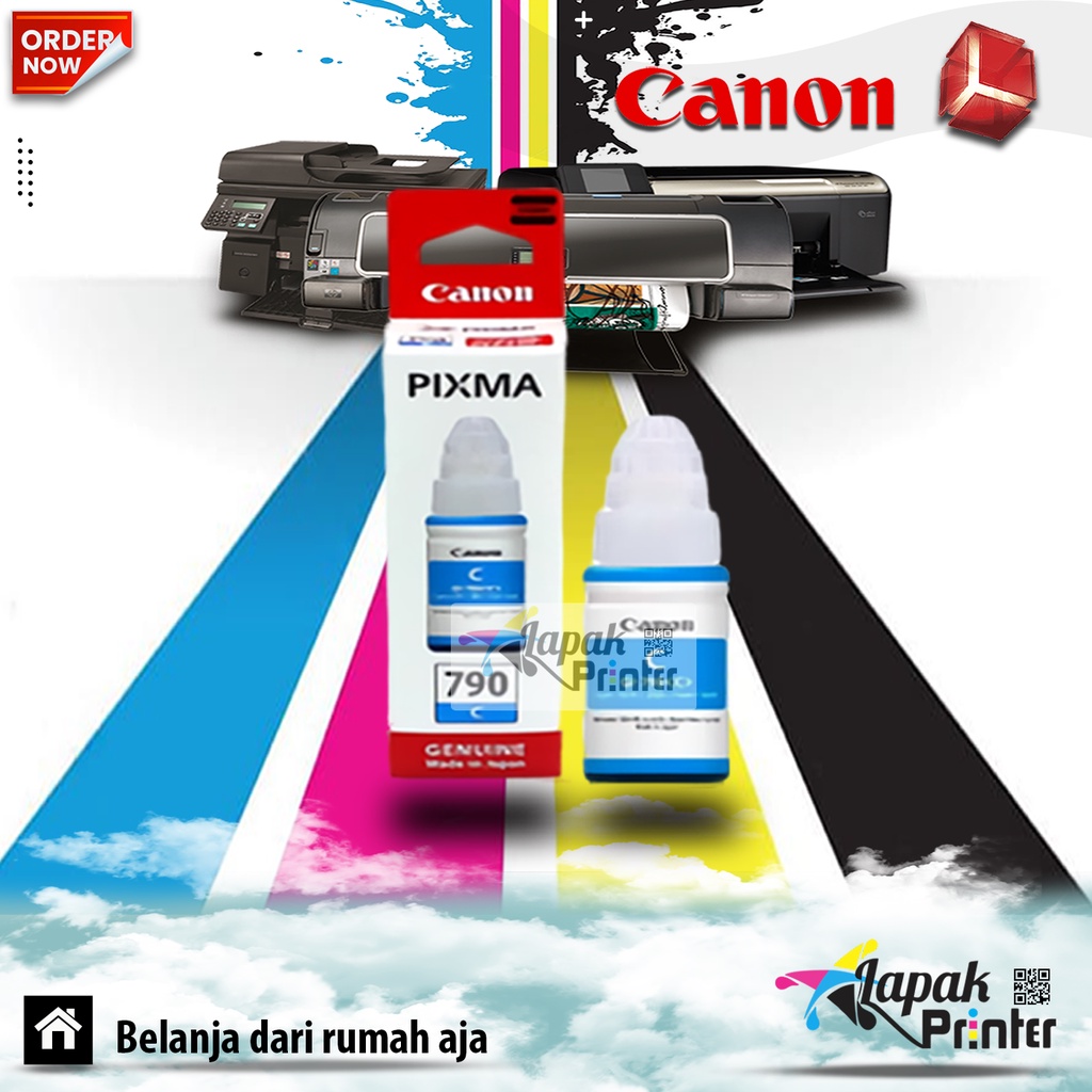 Tinta printer canon pixma 790 CYAN SERIES G1010 G2010 G1000 G2000 G3000 G4000 G3010 G4010