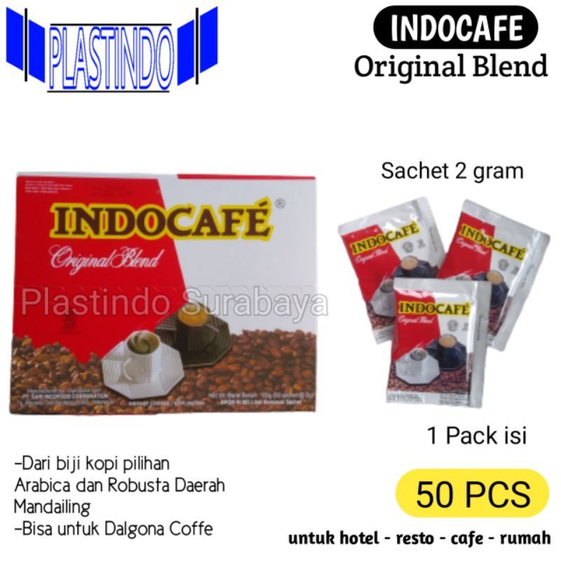 

Indocafe original blend (50 sachet) kopi hotel cafe dalgona coffee