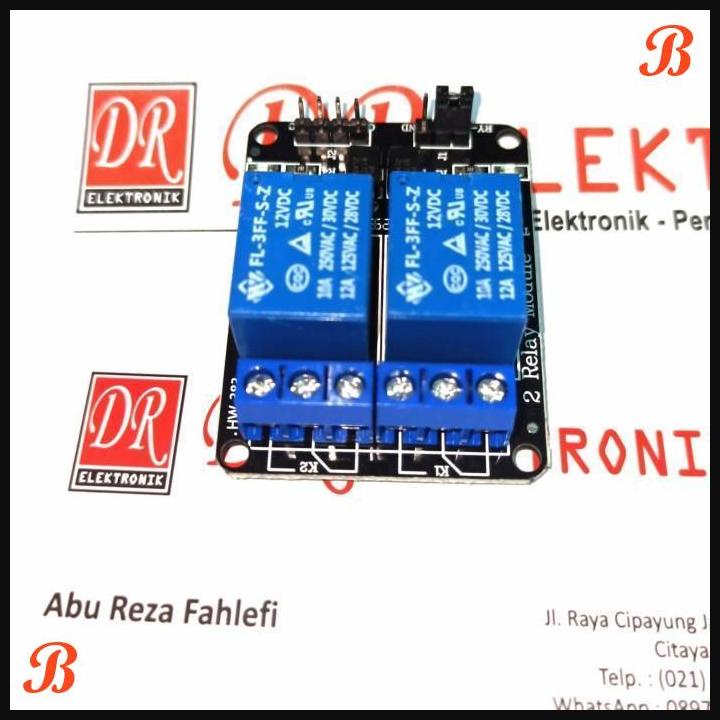 Jual Modul PCB 2 Relay Channel For 12v DC Arduino | Shopee Indonesia