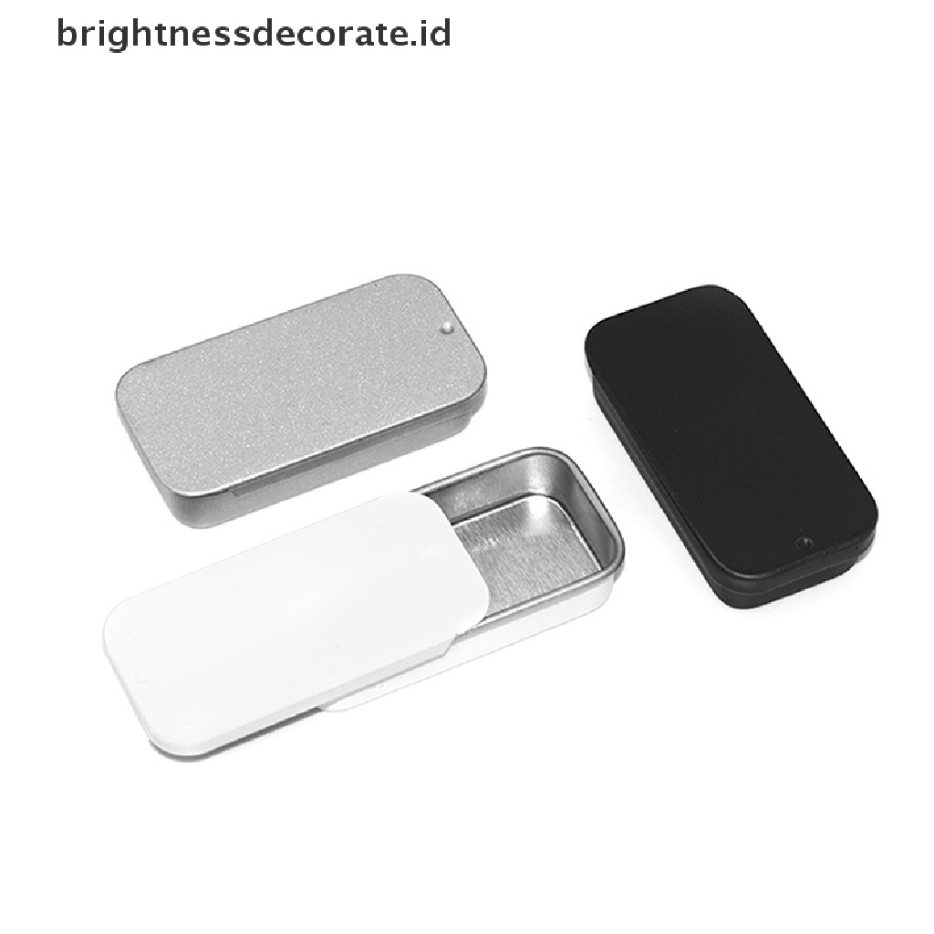 [Birth] Metal Rectangular Kosong Mini Tin Box Tinplate Push Candy Pill Cases Kotak Penyimpanan [ID]