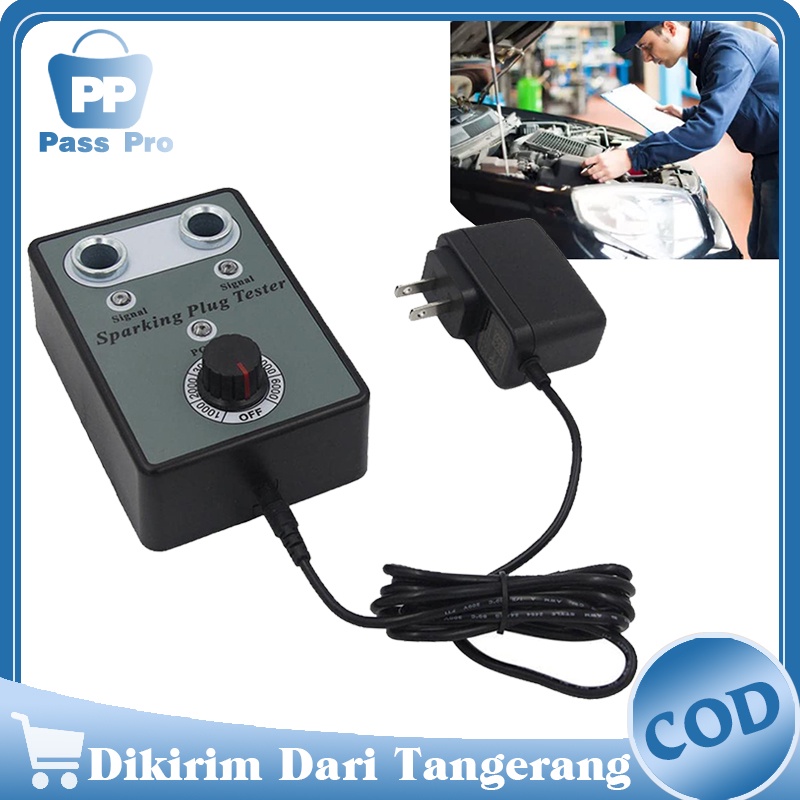 SPARK PLUG TESTER 12 VOLT ALAT TES BUSI 2 LUBANG UNIVERSAL SPARK PLUG DIAGNOSTIC DEVICE TESTER