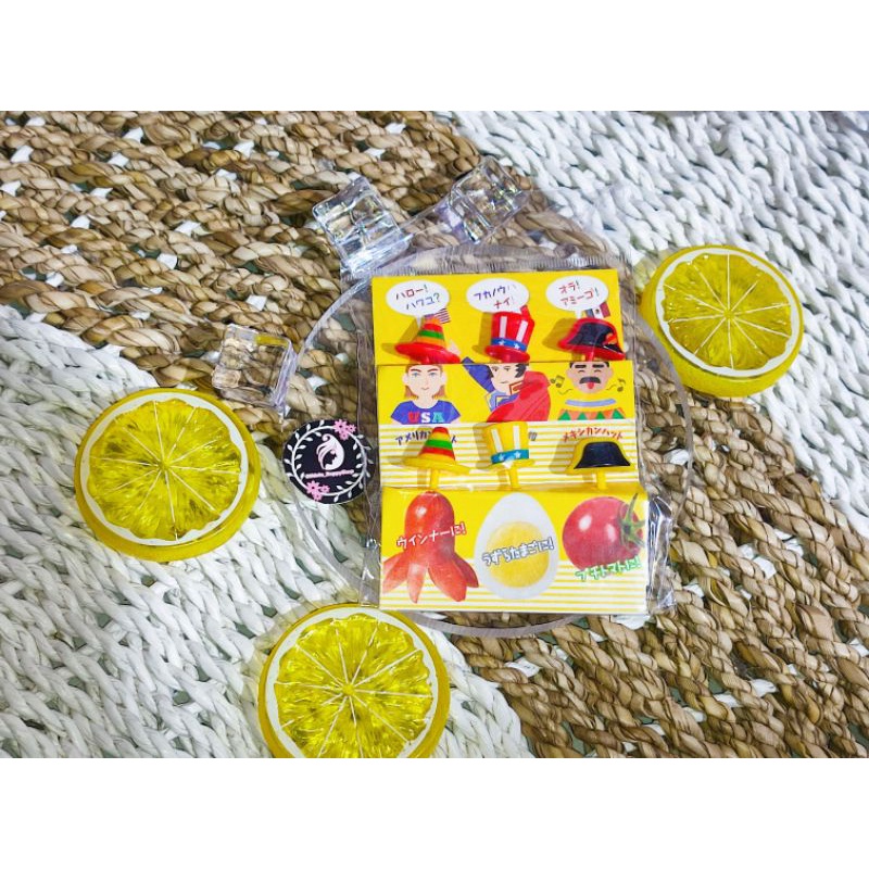 SHS Tusukan bento bentuk TOPI tusukan bekal kokoh lucu