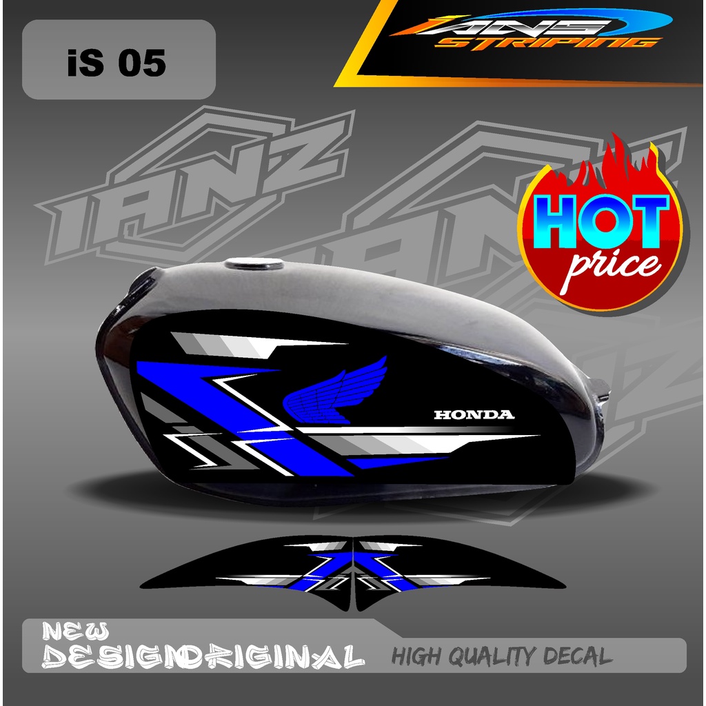 STRIPING CB 100 STANDART / STIKER CB 100 CUSTOM HOLOGRAM DAN NON HOLOGRAM IS05