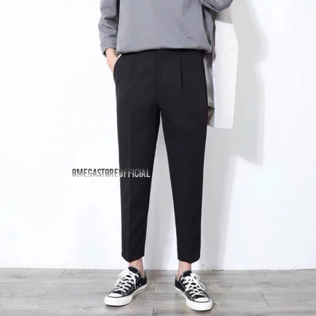 OMEGA - Celana Ankle Pants Pria Slim Fit