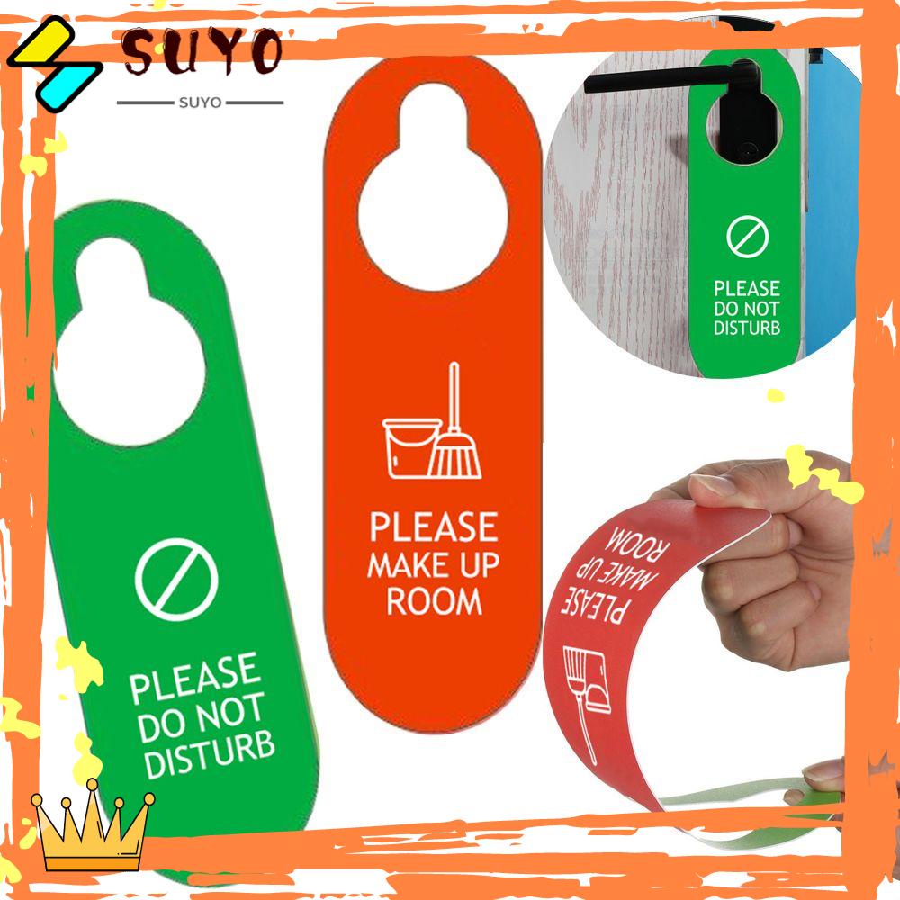 Suyo Tag Gantungan Pintu Tahan Lama Kamar Make up Hotel Papan Bulet Tips Tag Knob Pintu Gantungan Liontin