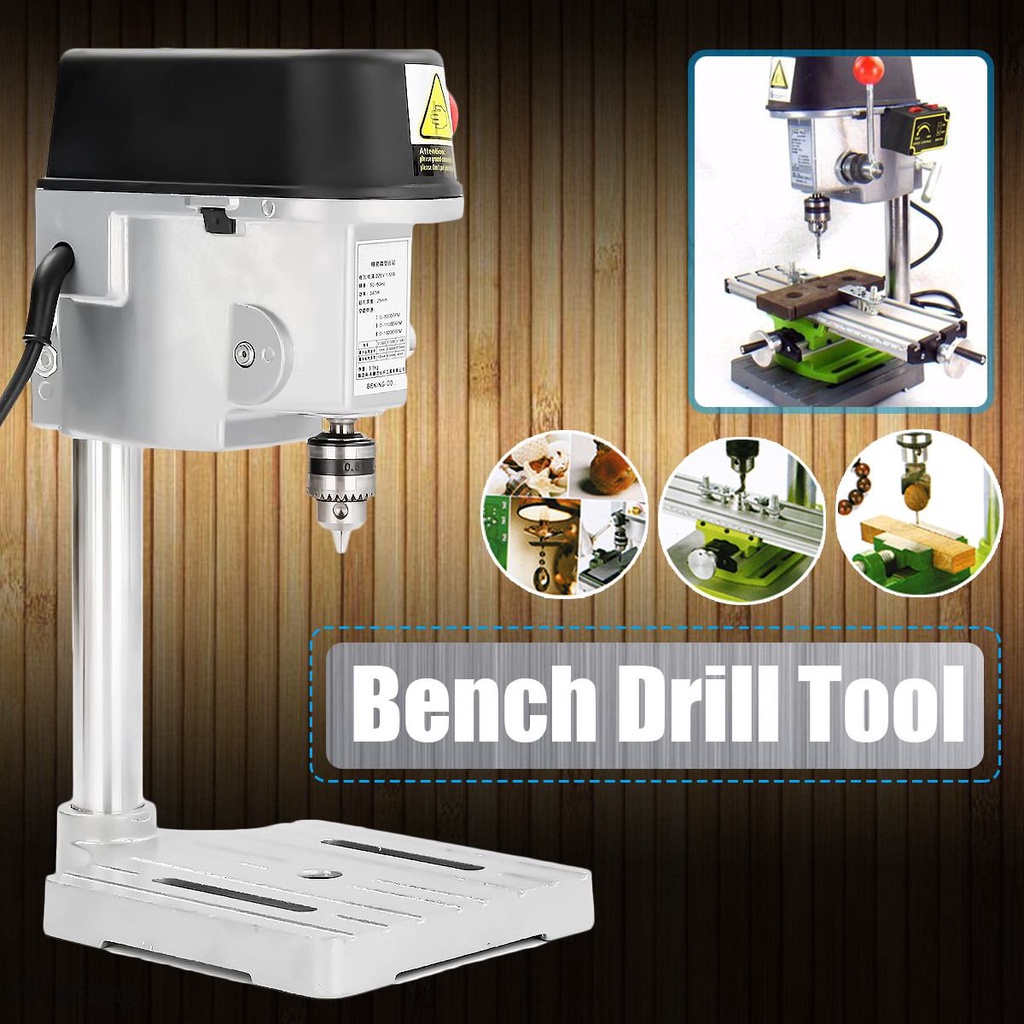 SUROM Mesin Bor Duduk Mini Drill Press 0.6-6.5mm 340W 16000RPM - ZQ4116