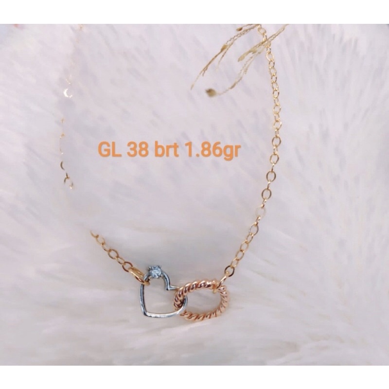 Gelang love hwt rosegold kadar 375 8k