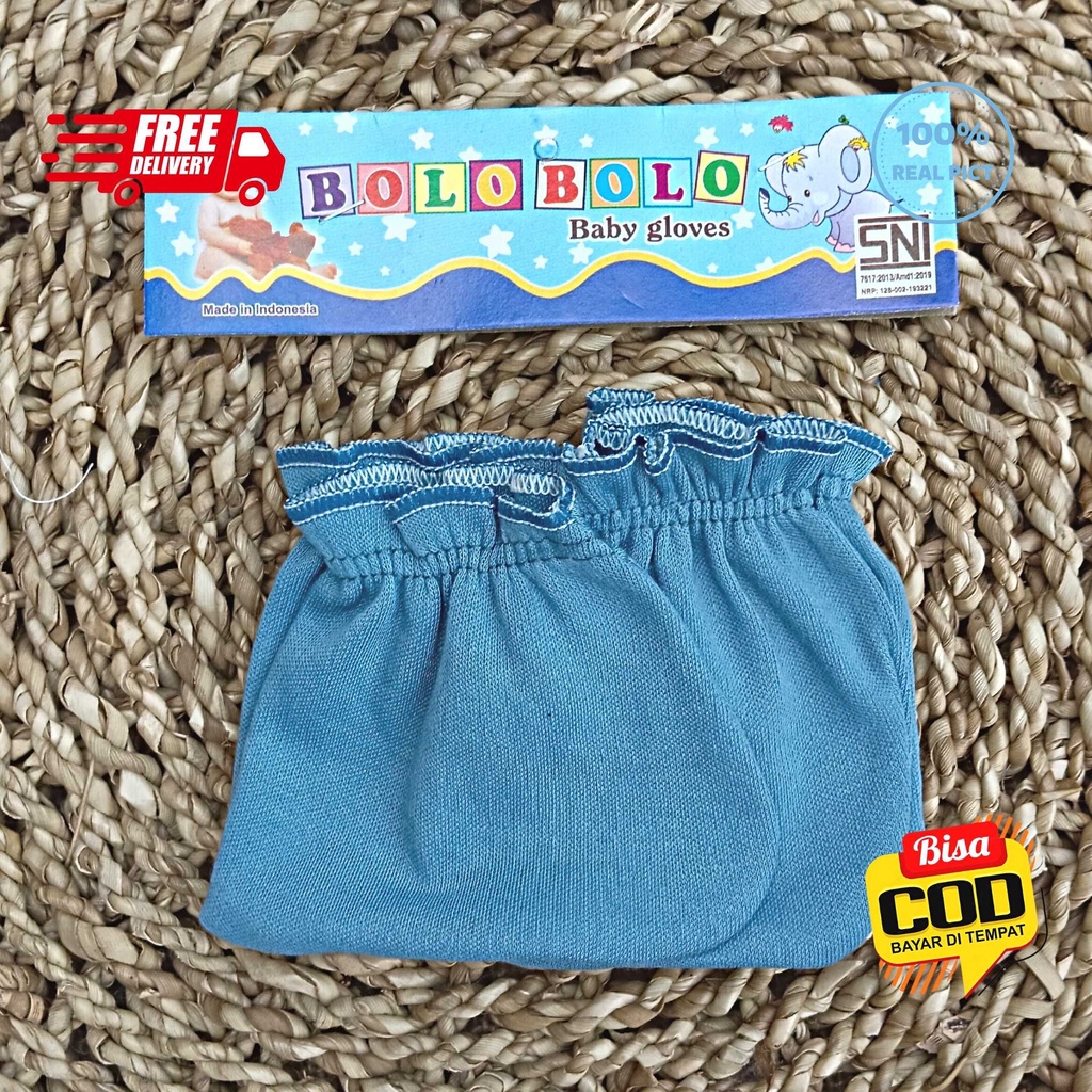 SALE 7.7 - 3 PCS Sarung Tangan 3 PCS Sarung Kaki Bolo-Bolo Serian BIRU