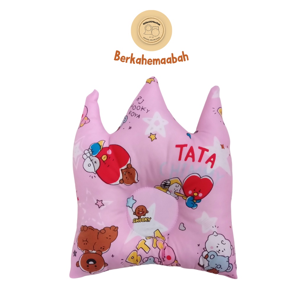 (BT21) Bantal Bayi Anti Peyang Mahkota Series | Bantal Bayi | Flat Head Prevention Pillow | Bantal Mahkota Series