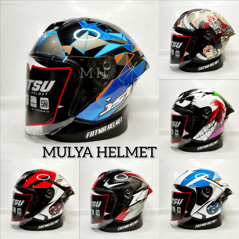 Helm JITSU JS01 Motif - Ronin - Geowolf - Joker - Motoengine { FREE BUBBLE WRAP } Size M - L - XL