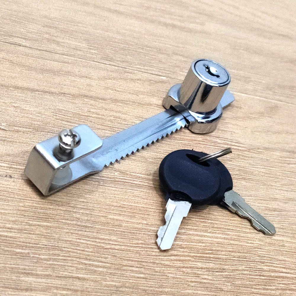 Kunci Etalase Kaca Geser - Kunci Pintu Kaca - Kunci Kaca Gergaji