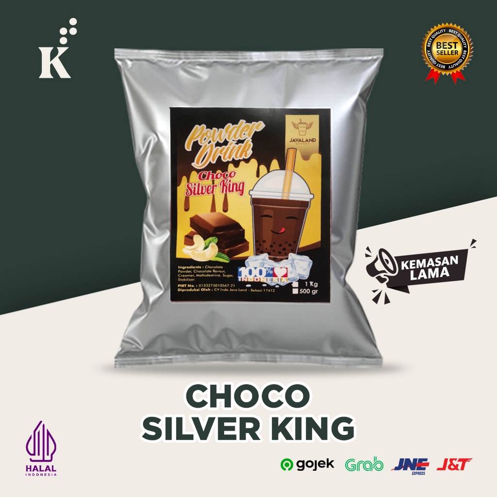 Bubble Powder Drink Choco Silver King 1kg Halal