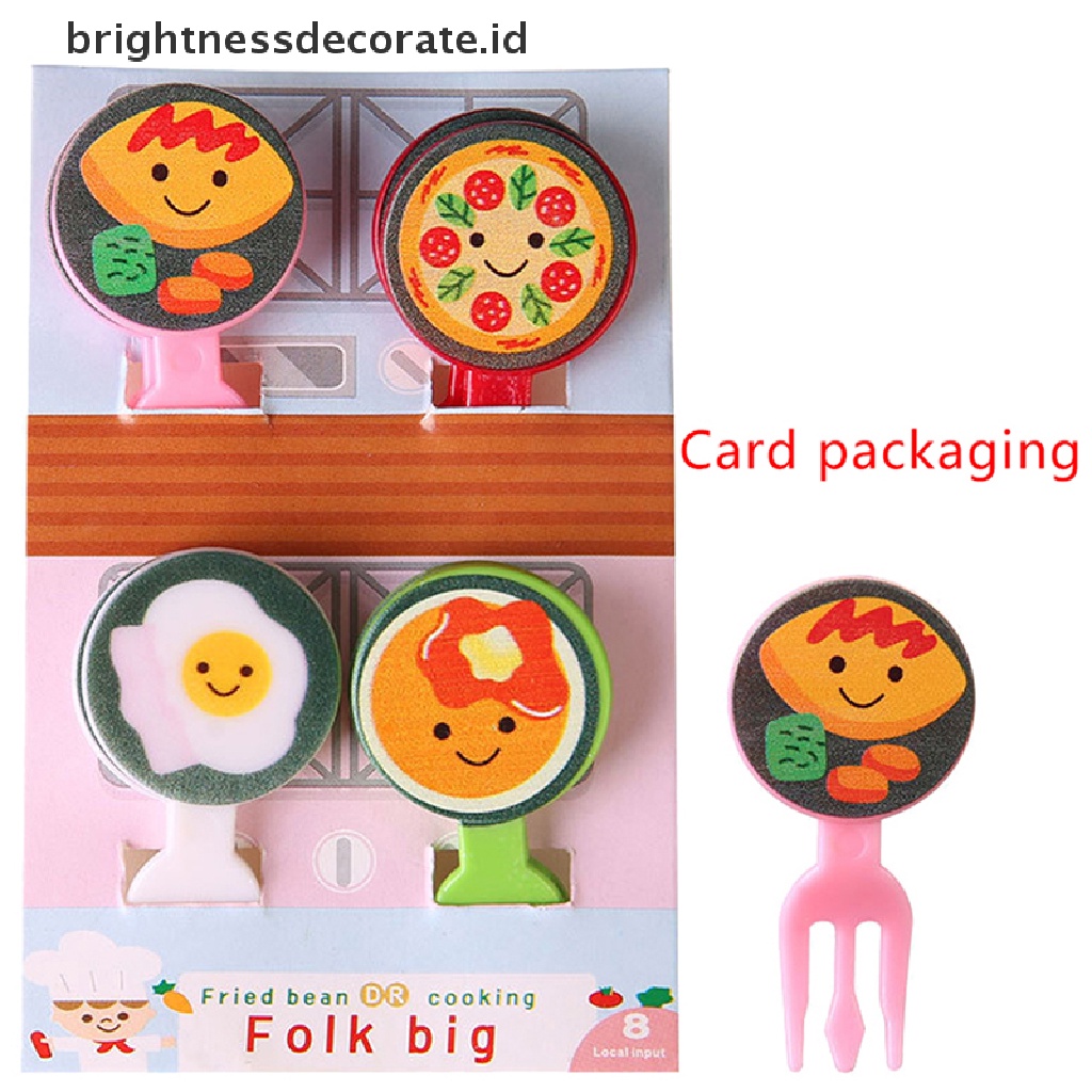 [Birth]8 /10/26Pcs Mini Kartun Food Pick Kid Food Garpu Buah Bento Box Decor Reusable [ID]