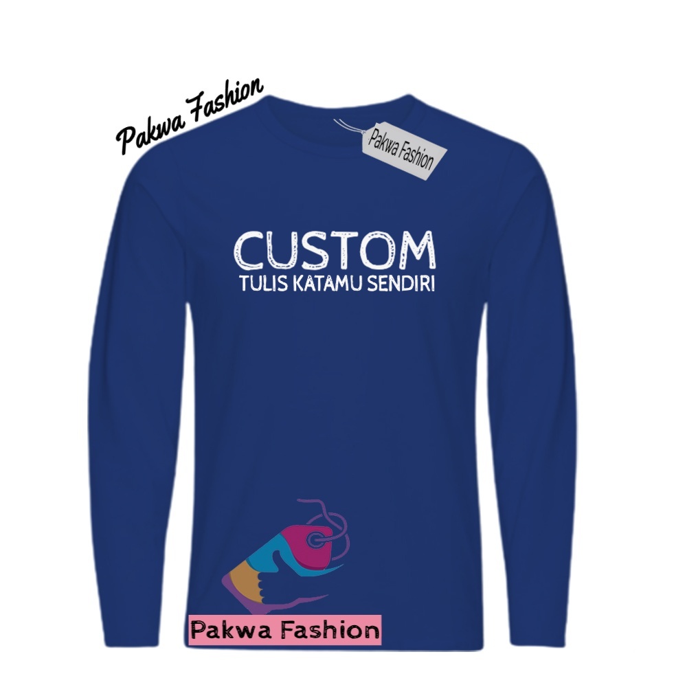 Kaos Distro Lengan Panjang Custom Logo Suka Hati Baju Tshirt Polos Pria Wanita Dewasa Keren Terlaris