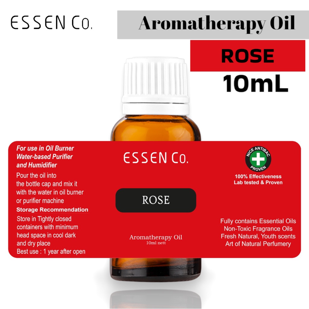 Essen Co Rose Essential Oil Aromatherapy Pengharum Pewangi Ruangan Aromaterapi Mawar 10mL