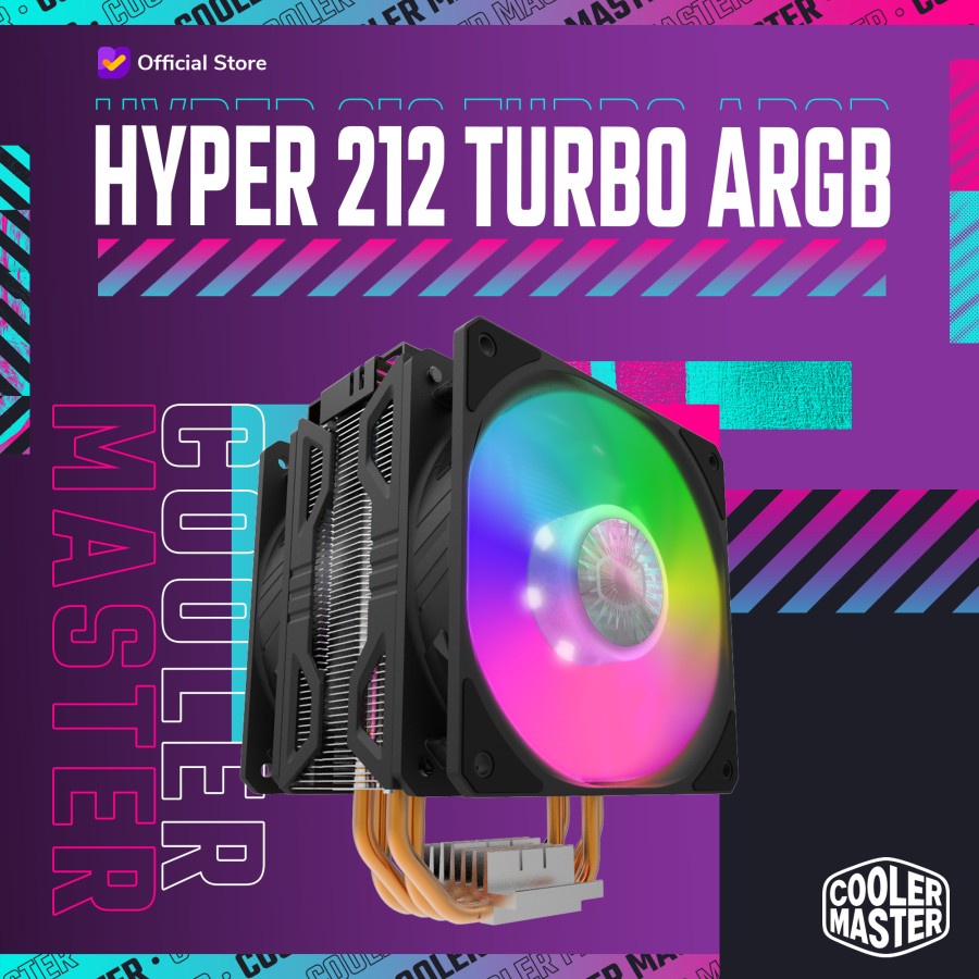 Fan Processor Cooler Master Hyper 212 LED Turbo ARGB [Air Cooler] - Hyper 212 ARGB