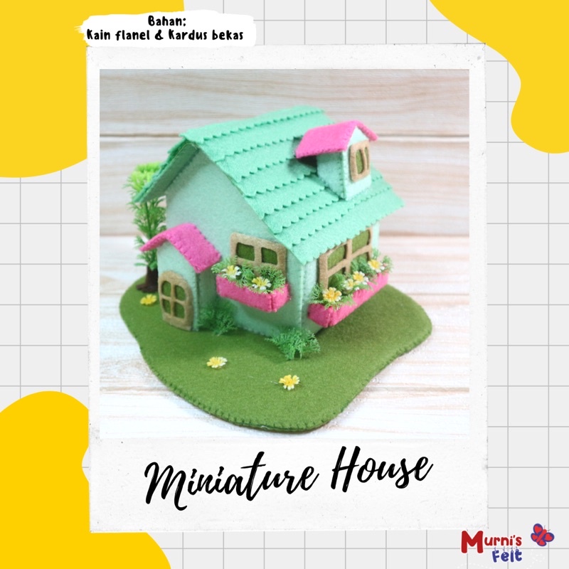 Jual Miniature Rumah Dari Kain Flanel Dan Kardus Bekas Prakarya Dari Kardus Kerajinan Tangan 8819