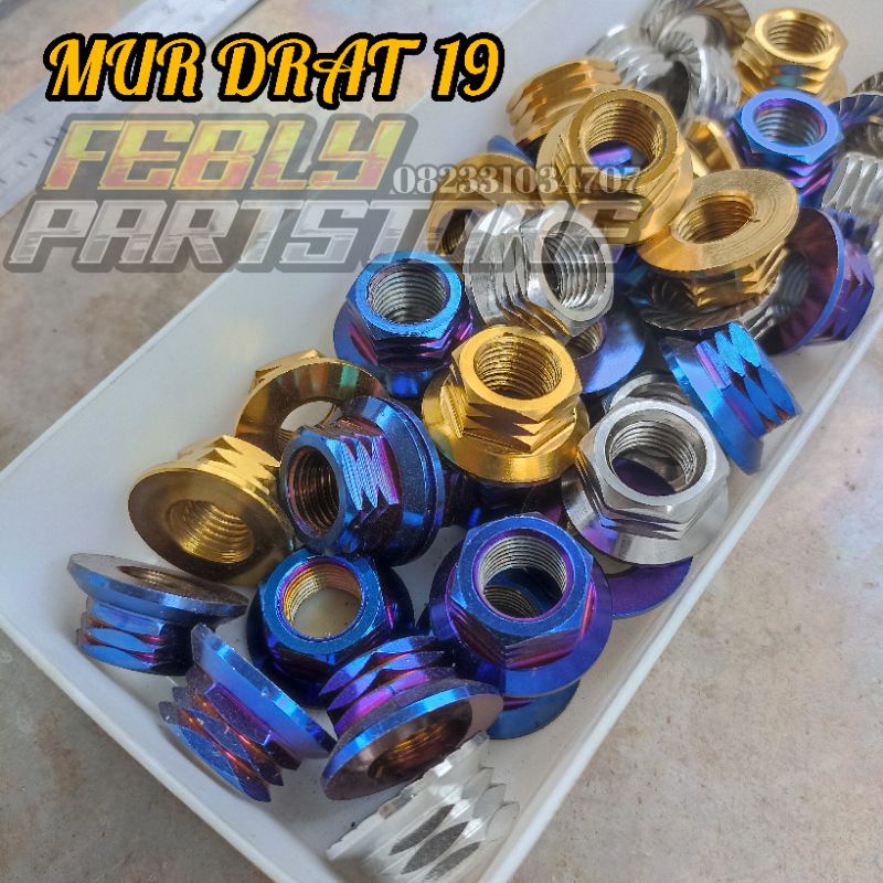 MUR PROBOLT DRAT 19 MUR 19 PROBOLT STAINLESS ORIGINAL KINGNUT THAILAND MUR AS RODA BELAKANG MUR PROB
