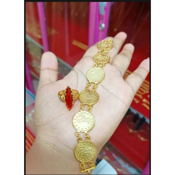 promo beli gelang koin bonus cincin malkis merah