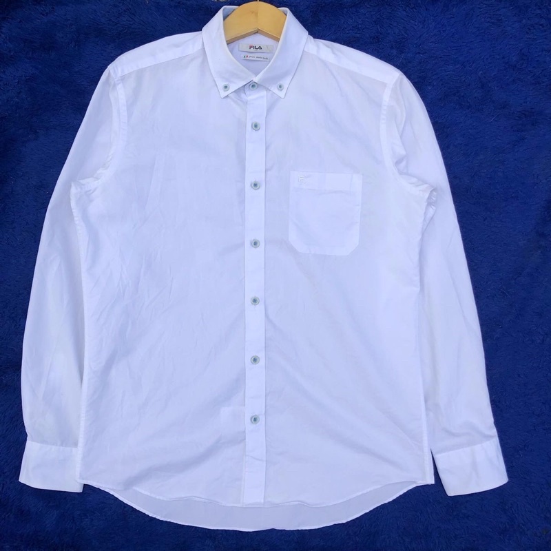 Fila kemeja putih polos pria size L katun