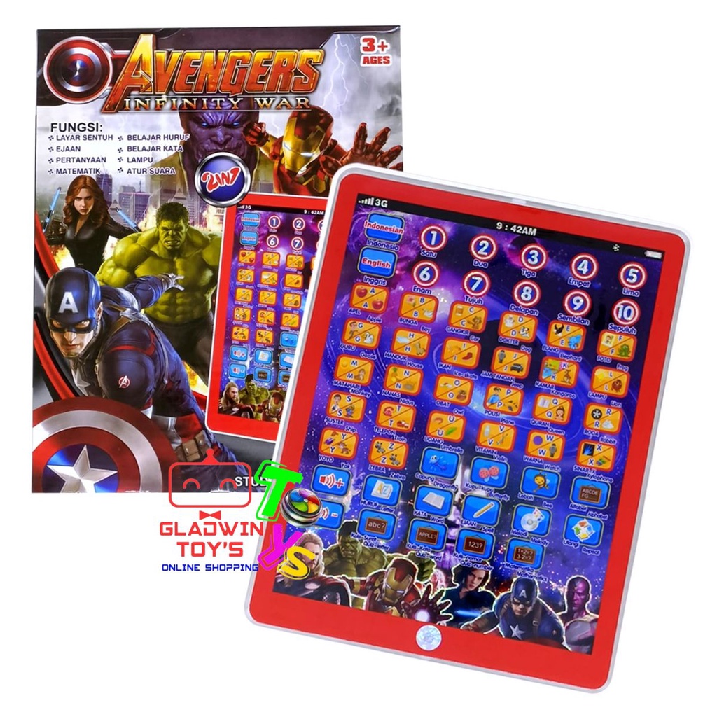 MAINAN IPAD KARAKTER AVENGERS FROZEN PRINCESS PLAYPAD BIG