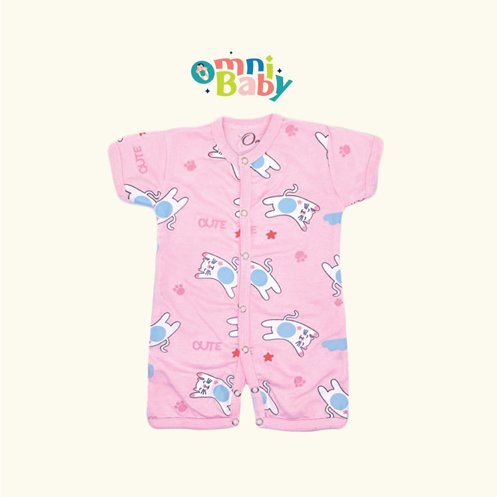 Romper Fashion Omnibaby Bayi/ Baju Bayi Romper Kancing Depan SNI