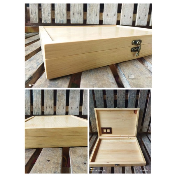 box kayu album foto ukuran 20x30 cm