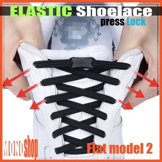 lazy shoelace sneakers flat elastic shoelace model buckle lock flat