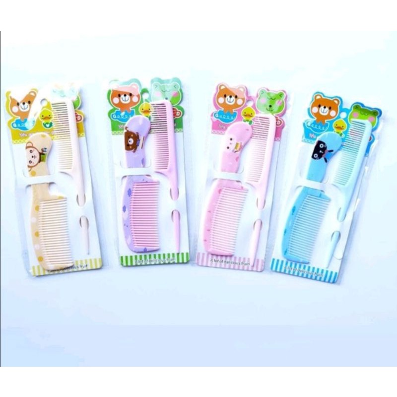 Sisir Rambut Set karakter warna isi 2 pcs sisir set korea