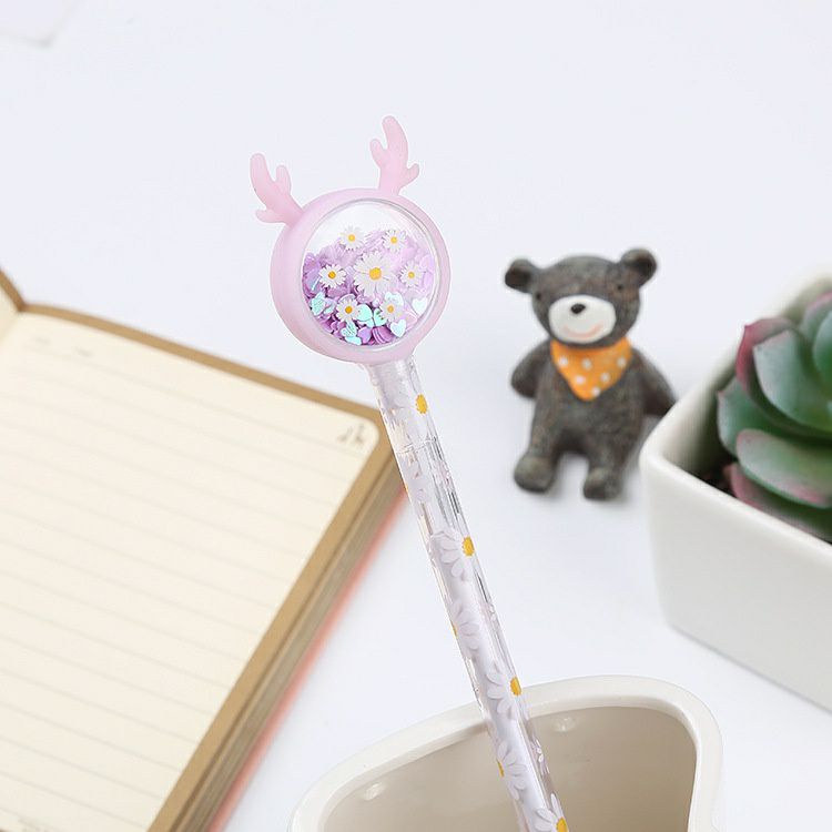 JT - PP001 Pena Karakter Payet Gliter Bunny Lucu Black Ink Gel Pulpen Murah Gel Bolpen Gel Pastel Alat Tulis Sekolah Kantor Murah Import