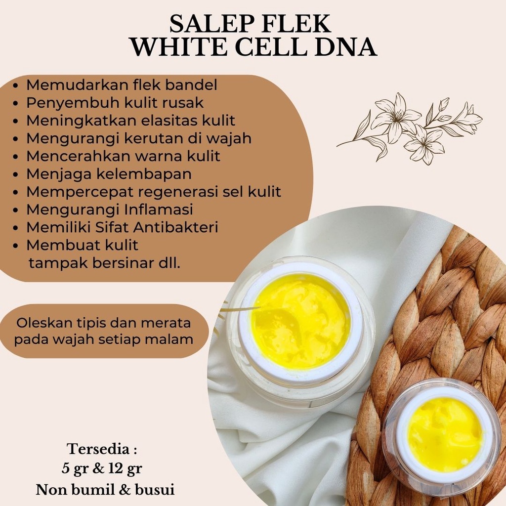 POT BESAR..!!! SALEP FLEK WHITE CELL DNA ANTI PENUAAN DIVA