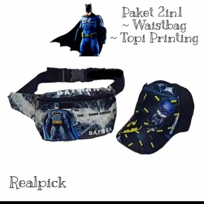 weistbag anak karakter + tas selempang anak - Batman