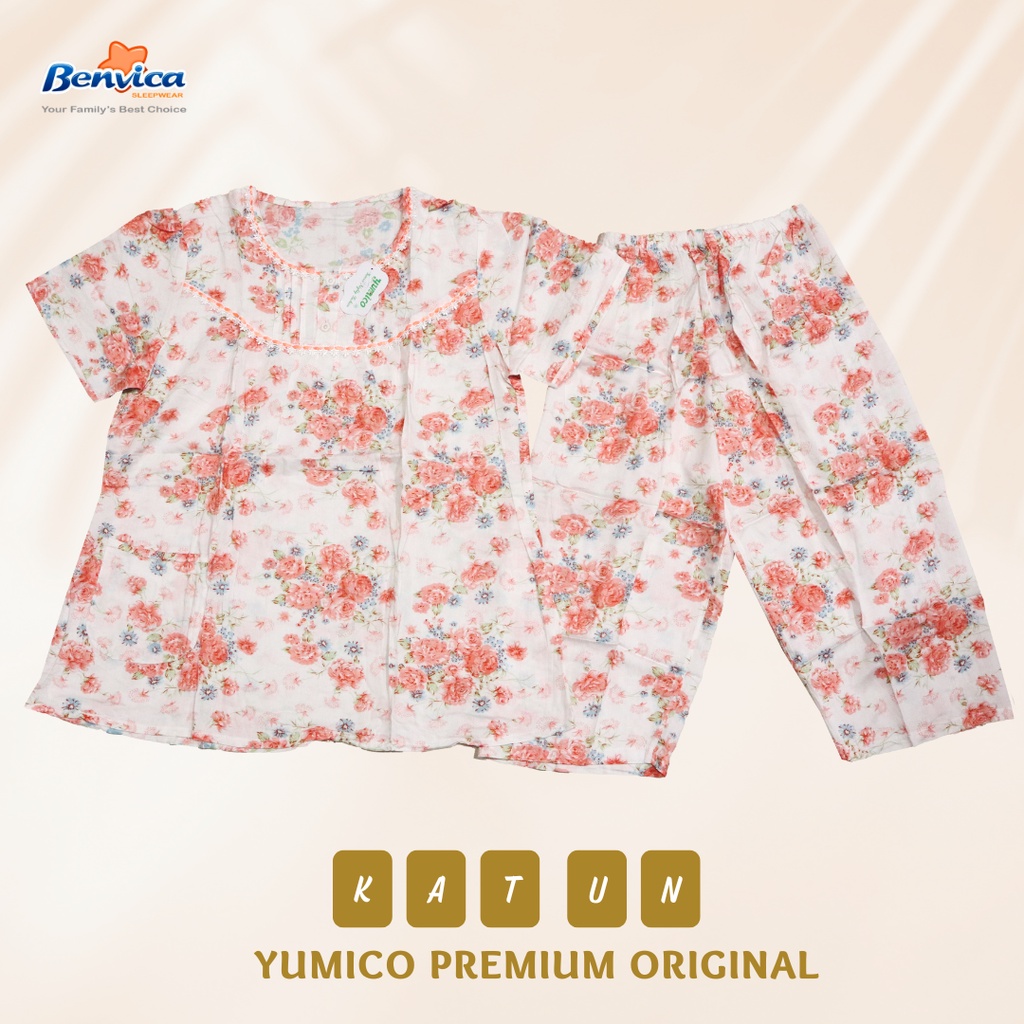 BAJU TIDUR SETELAN CELANA 3/4 KATUN PREMIUM YUMICO