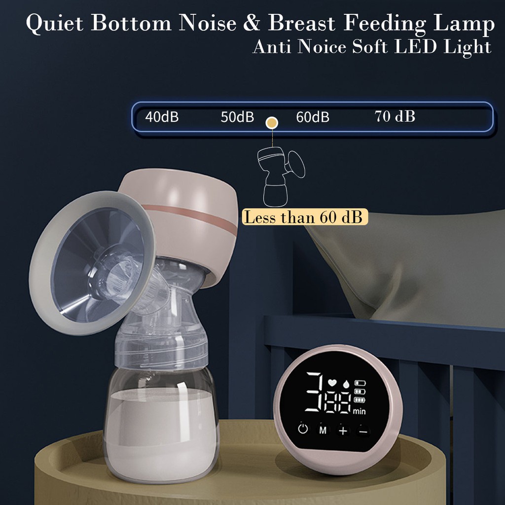 Breast Pump Portabel Pompa ASI Elektrik Original Bisu Breast Pump Electric Tukang Pijat Pompa ASI Otomatis 2 Botol Susu 180ML