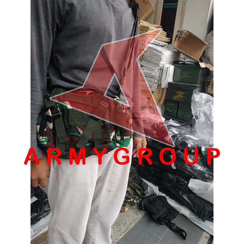 TAS SELEMPANG LORENG DIGITAL PUTIH / TAS SELEMPANG ACUPAT Tas Loreng Army