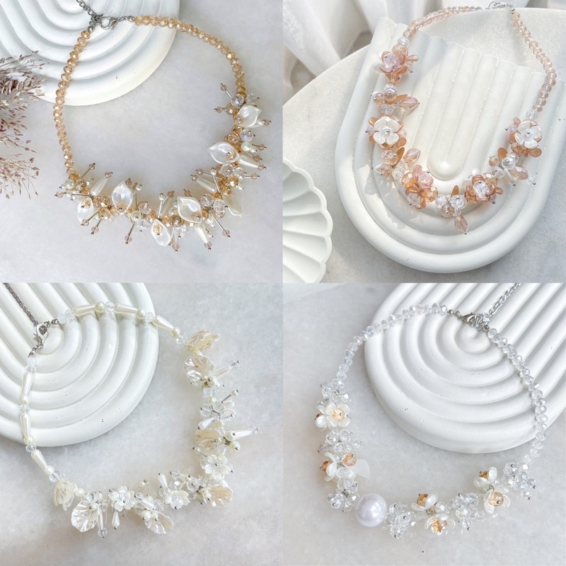 (FREE POUCH) | KALUNG CHOKER CRYSTAL BEADS / KALUNG KOREA/ KALUNG MUTIARA / KALUNG KRISTAL