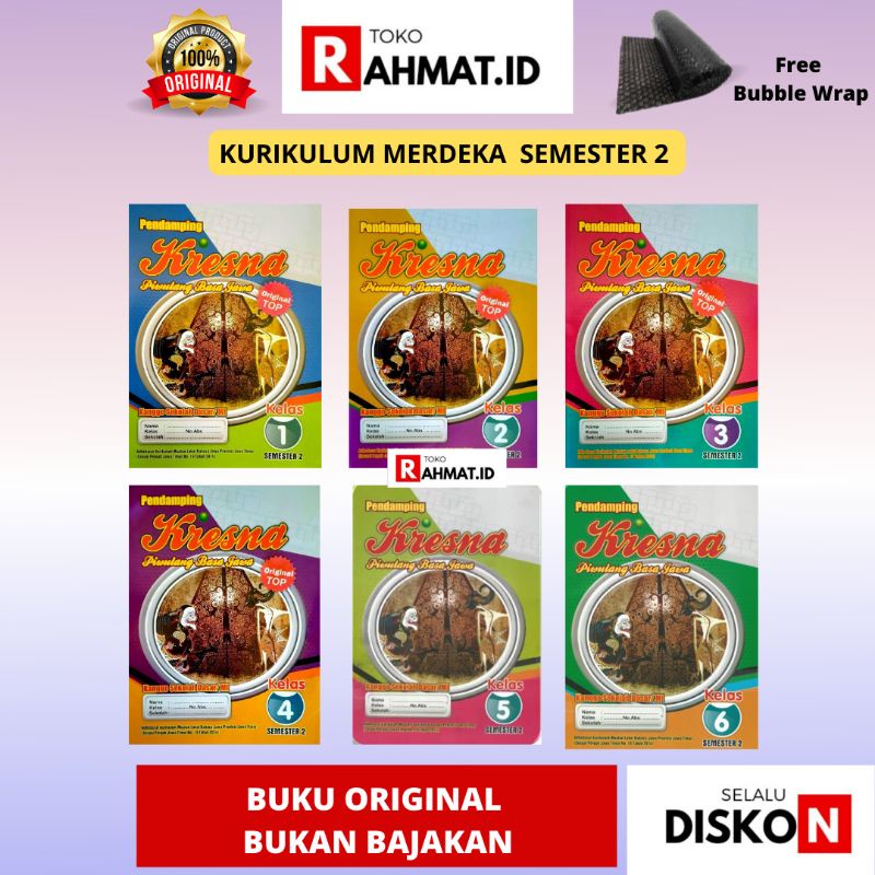 KRESNA BASA JAWA KELAS 1 2 3 4 5 6 SEMESTER 2 / PENDAMPING KRESNA PIWULANG BASA JAWA KELAS 1 2 3 4 5