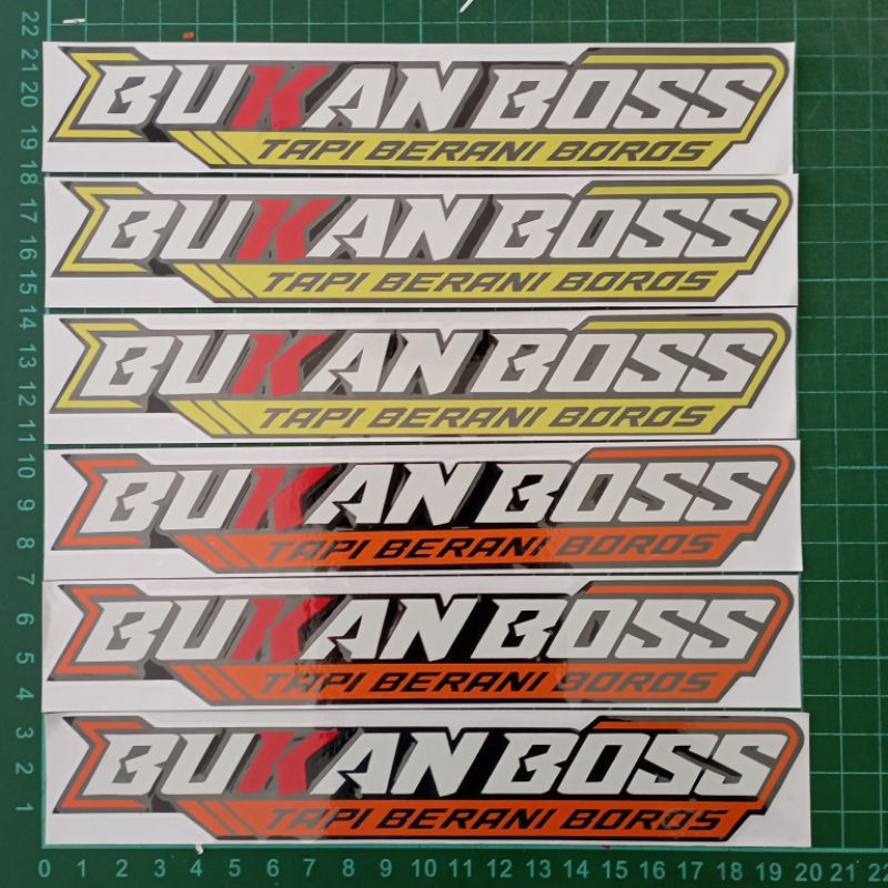 Stiker Cutting Bukan Boss Tapi Berani Boros