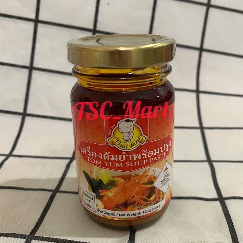 

Thai Boy Tom Yum Soup Paste 125gr / Gluten Free/ Bumbu / Tomyam / Instan / Import Thai / Boy / Tom / Yum / yam / Soup / Paste / 125gr / tomyum