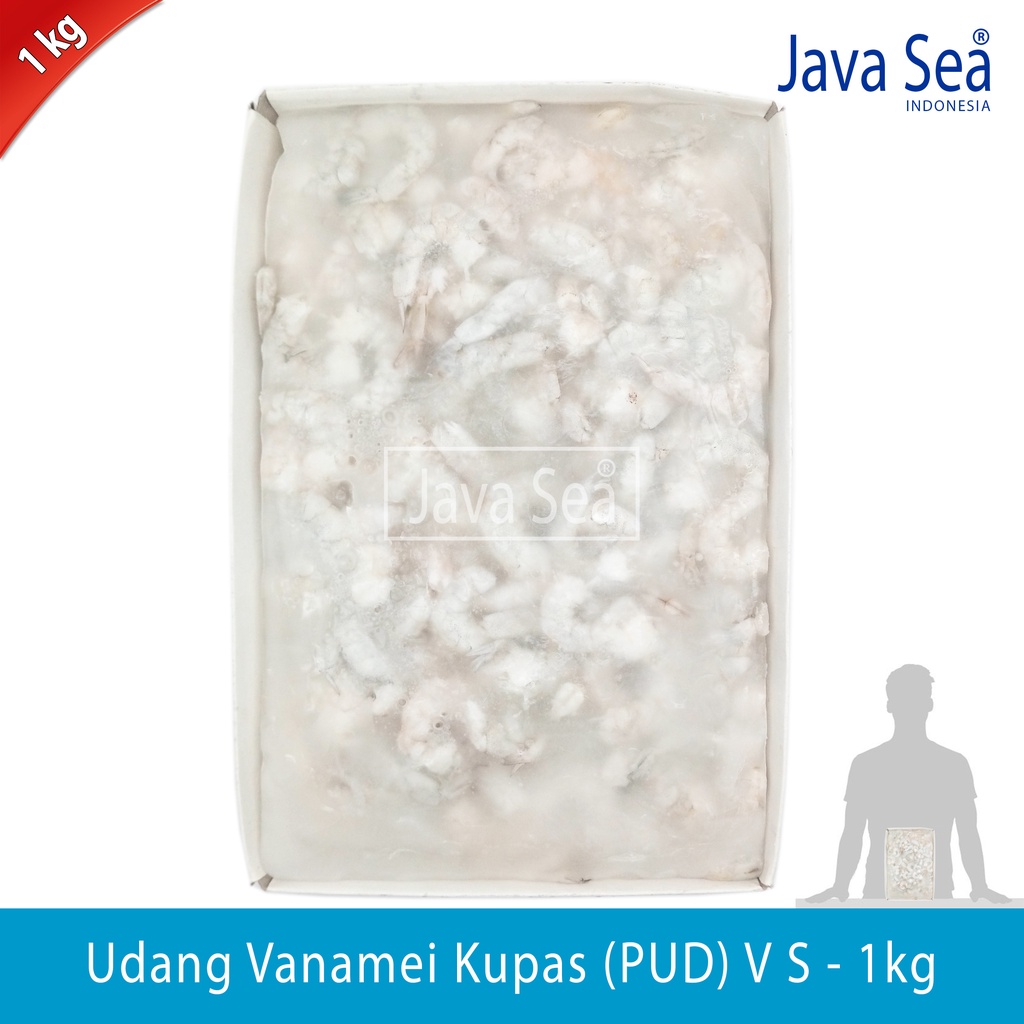 

Udang Vanamei Kupas PUD V S (Small) pack 1kg Java Sea