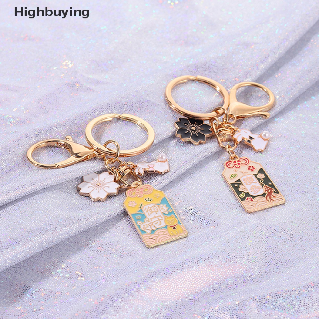 Hbid Dekorasi Kawaii Llaveros Originales Amulet Lucky Cat Japan Gantungan Kunci Mobil Keyrin Glory