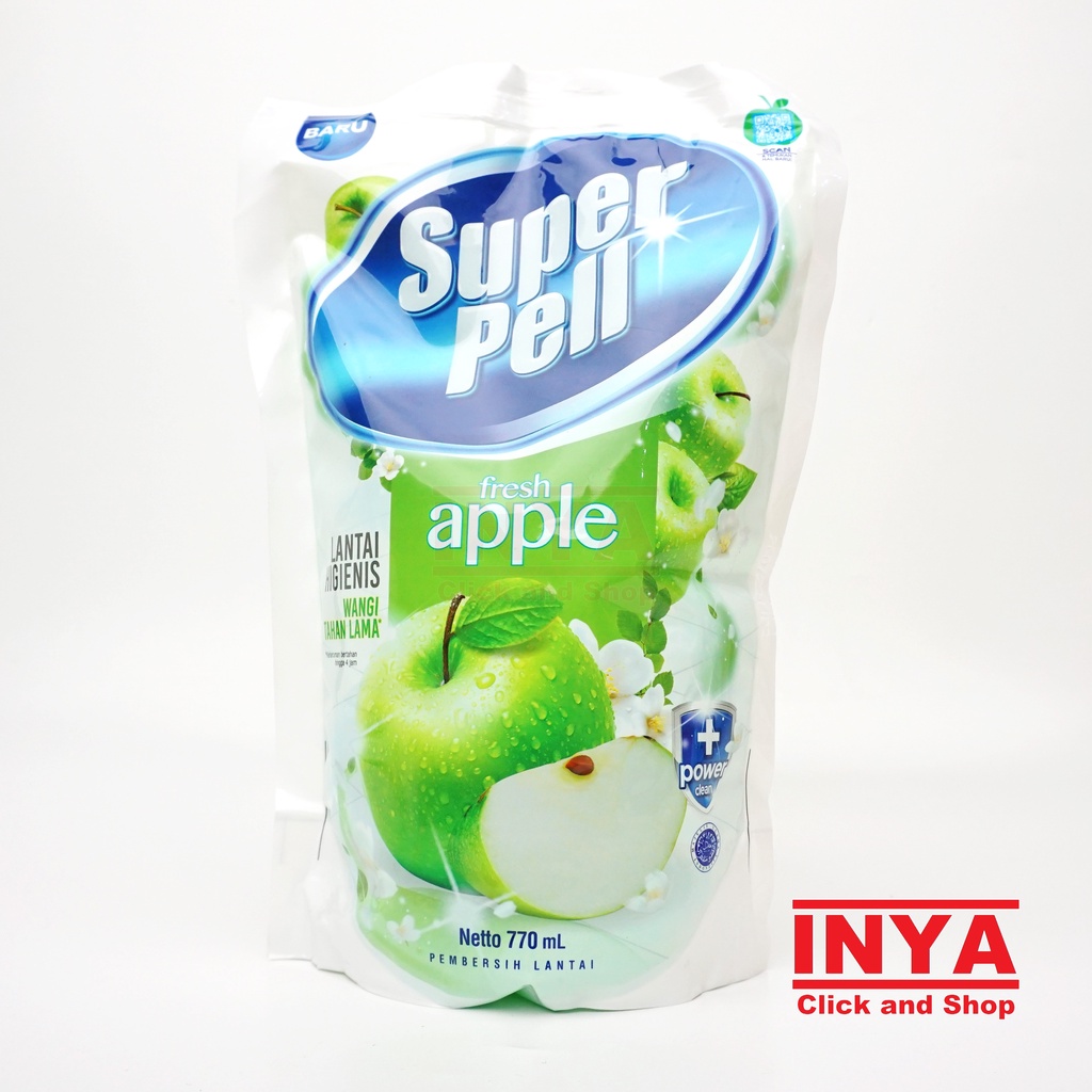 SUPER PELL FRESH APPLE 770ml REFILL - Pembersih Lantai