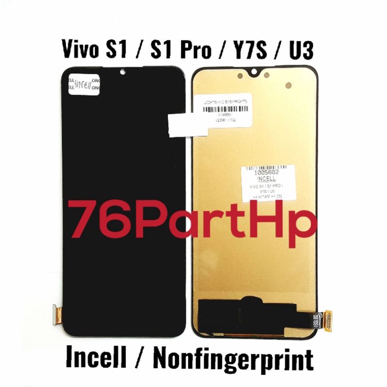 Lcd Touchscreen Fullset Kwalitas Incell Vivo S1 S1 Pro Y7S  U3-Hitam