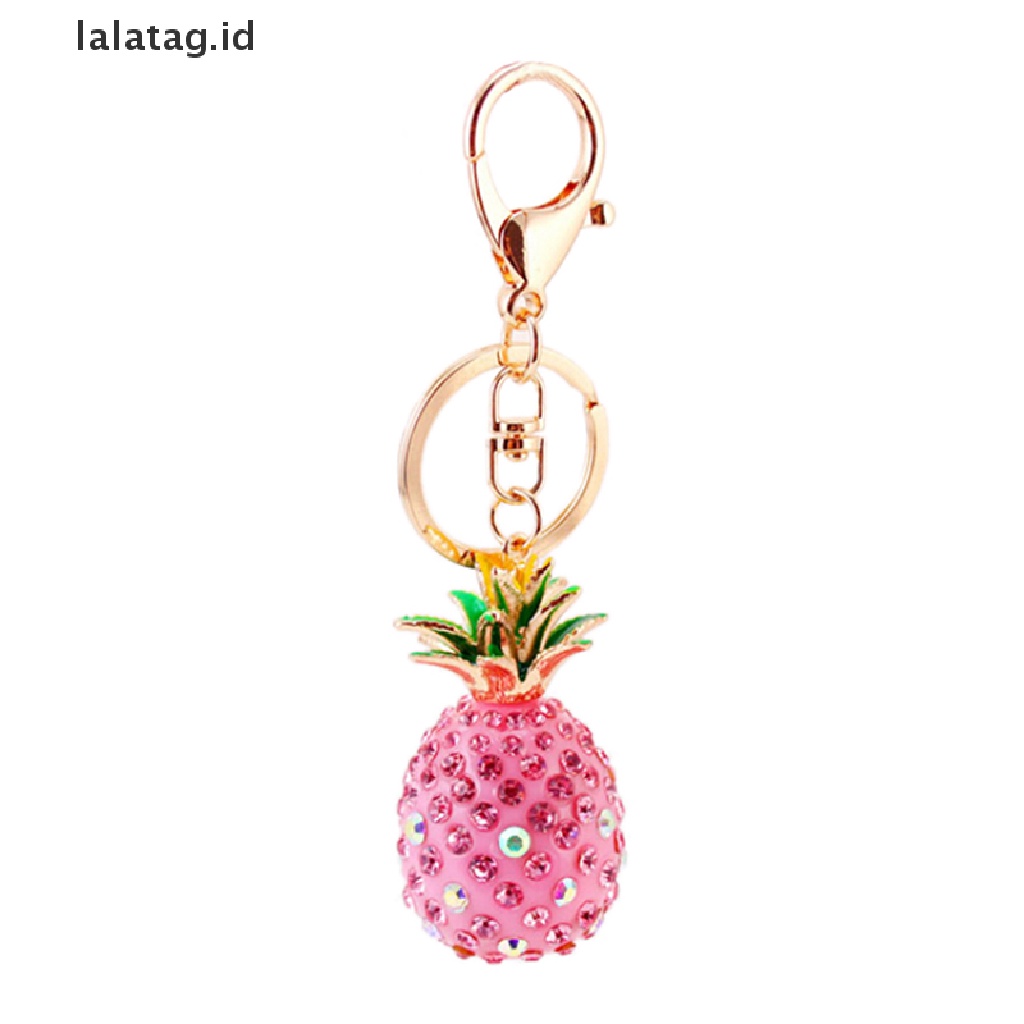 [lalatag] Nanas Kristal Berlian Imitasi Keyring Charm Liontin Tas Gantungan Kunci Rantai Keychain [ID]